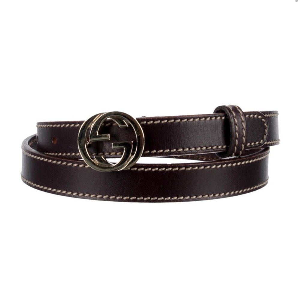 Gucci - Interlocking G Logo Skinny Belt